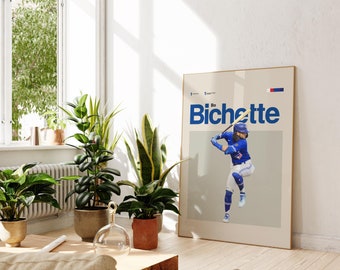 Bo Bichette Inspired Poster, Toronto Blue Jays Art Print, MLB Poster, Mid-Century Modern, Uni Dorm Room