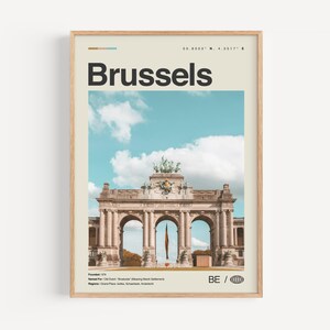 Brussels Print Black and White, Brussels Wall Art, Brussels Poster, Brussels Photo, Brussels Wall Decor, Belgium, Bruxelles, Brussel, Europe