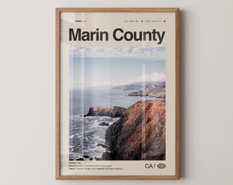 Marin County Print California, Marin County Wall Art, Marin County Poster, Marin County Photo, Muir Woods National Monument, Point Reyes