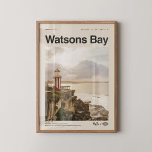 Watsons Bay Print, Watsons Bay Wall Art, Watsons Bay Poster, Watsons Bay Photo, Watsons Bay Wall Décor, Watsons Bay Map