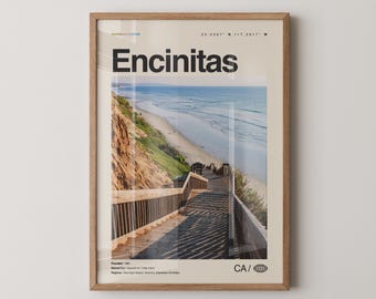 Encinitas Print California, Encinitas Wall Art, Encinitas Poster, Encinitas Photo, Moonlight Beach, San Diego Botanic Garden, Swami’s Beach