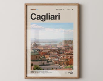 Cagliari Print Black and White No 1, Cagliari Wall Art, Cagliari Poster, Cagliari Photo, Cagliari Décor, Italy, Casteddu, Sardinia, Italia