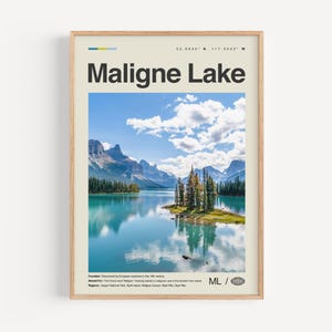 Maligne Lake Druck Schwarzweiß, Maligne Lake Wandkunst, Maligne Lake Poster, Maligne Lake Foto, Maligne Lake Dekoration, Maligne Lake Karte