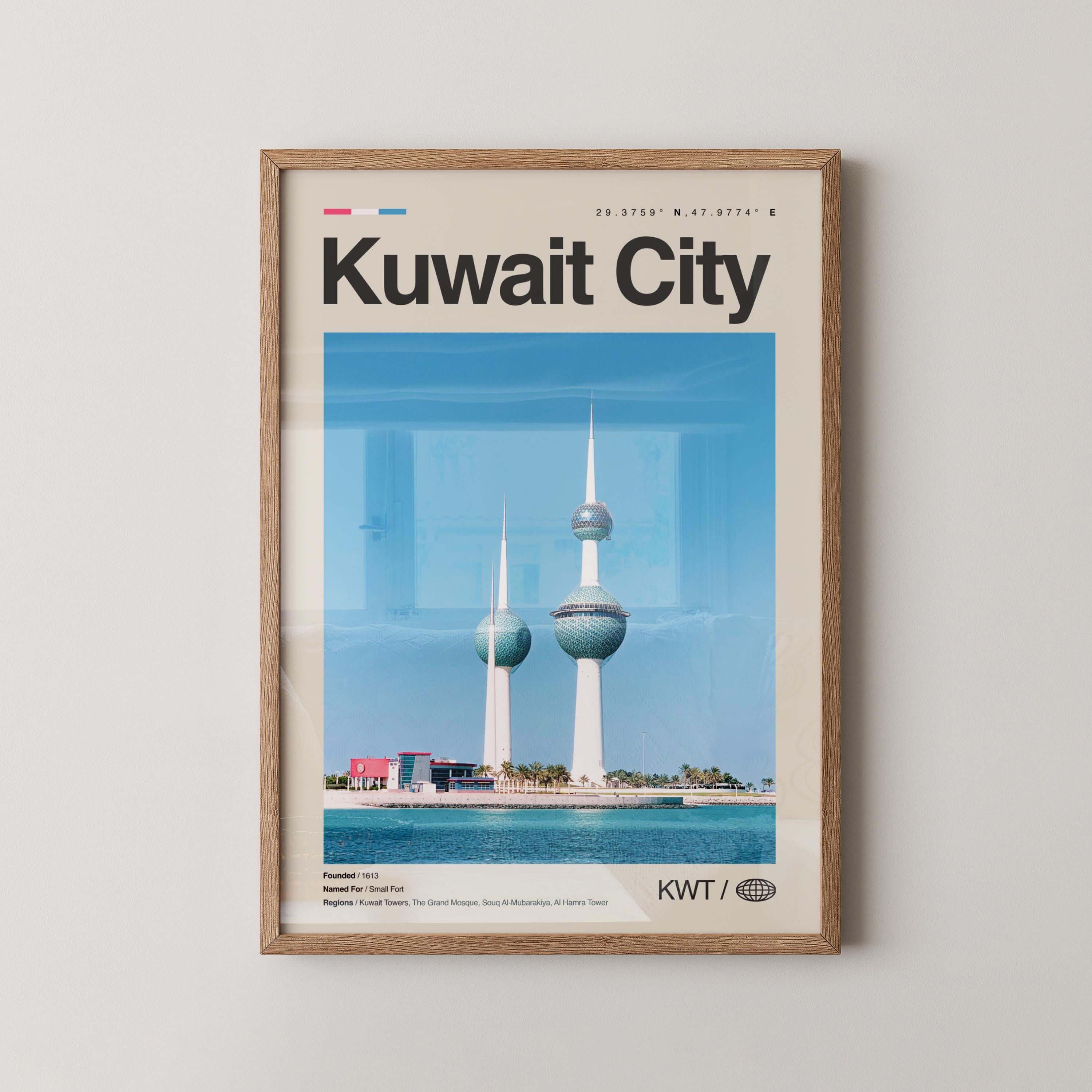 Kuwait City Print, Kuwait City Wall Art, Kuwait City Poster, Kuwait ...