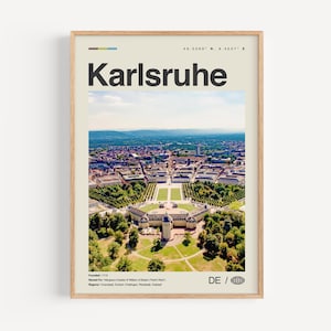 Karlsruhe Poster Schwarzweiß, Karlsruhe Poster, Karlsruhe Foto, Karlsruhe Wanddekor, Karlsruhe Karte, Deutschland
