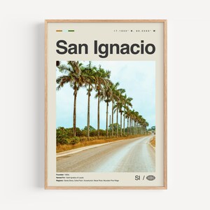 San Ignacio Poster schwarz weiß, San Ignacio Wandkunst, San Ignacio Poster, San Ignacio Foto, San Ignacio Dekor, San Ignacio Karte, Belize
