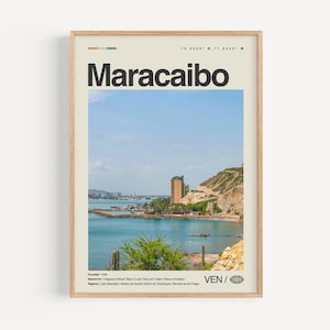 Impresión de Maracaibo, arte de la pared de Maracaibo, cartel de Maracaibo, foto de Maracaibo, Lago de Maracaibo, Basílica de Nuestra Señora de Chiquinquirá, Puente