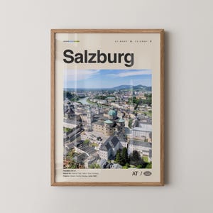 Salzburg Print, Salzburg Wall Art, Salzburg Poster, Salzburg Photo, Salzburg Wall Décor, Salzburg Map, Austria