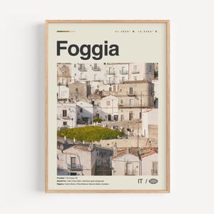 Foggia Print Schwarz weiß, Foggia Wandkunst, Foggia Poster, Foggia Foto, Foggia Karte, Foggia Wanddekoration, Italien, Italia, Fògge, Apulien