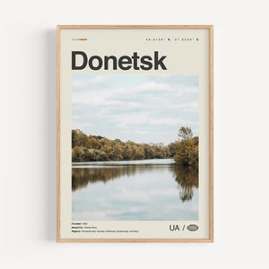 Donezk Poster Schwarzweiß, Donezk Wandkunst, Donezk Poster, Donezk Foto, Donezk Wanddekoration, Donezk Karte, Ukraine