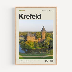 Krefeld Print schwarz weiß, Krefeld Wandkunst, Krefeld Poster, Krefeld Foto, Krefeld Wanddeko, Krefeld Karte, Deutschland