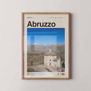 Abruzzo Print No 1, Abruzzo Wall Art, Abruzzo Poster, Abruzzo Photo, Abruzzo Wall Décor, Abruzzo Map, Italy