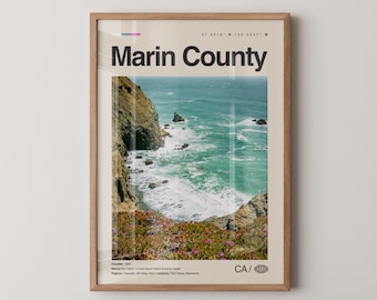 Marin County Print California, Marin County Wall Art, Marin County Poster, Marin County Photo, Muir Woods National Monument, Point Reyes