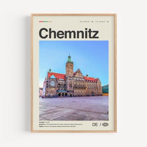 Chemnitz Poster Schwarzweiß, Chemnitz Wandkunst, Chemnitz Poster, Chemnitz Foto, Chemnitz Wanddekor, Chemnitz Karte, Deutschland