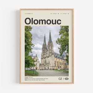 Olmützer Print schwarz weiß, Olmützer Wandkunst, Olmützer Poster, Olmützer Foto, Olmützer Wanddekor, Olmützer Karte, Tschechische Republik