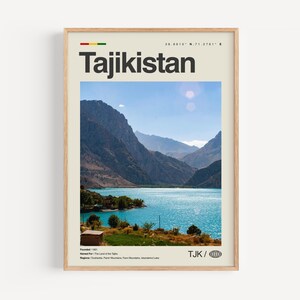 Tayikistán Impresión Tayikistán, Arte de la pared de Dushanbe, Cartel de Tayikistán, Foto de Dushanbe, Montañas Fann, Iskanderkul, Carretera Pamir, Fuerte Hissar