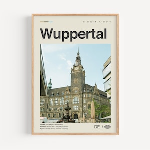 Wuppertal Print schwarz weiß, Wuppertal Wandkunst, Wuppertal Poster, Wuppertal Foto, Wuppertal Wanddekor, Wuppertal Karte