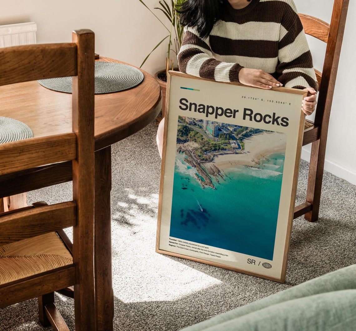 Snapper Rocks In Drawing Snapper Rocks Print, Snapper Rocks Art, Snapper Rocks Poster, Snapper ...