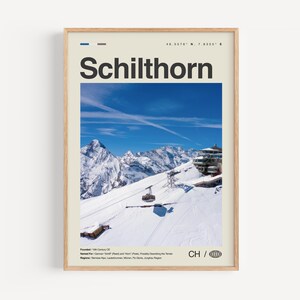 Schilthorn Poster Schwarz weiss, Schilthorn Wand Kunst, Schilthorn Poster, Schilthorn Foto, Schilthorn Décor, Schilthorn Karte, Schweiz