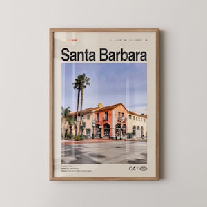 Santa Barbara Print California, Santa Barbara Wall Art, Santa Barbara Poster, Santa Barbara Photo, Stearns Wharf, Mission Santa Barbara