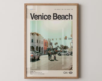 Venice Beach Print California, Venice Beach Wall Art, Venice Beach Poster, Venice Beach Photo, Venice Boardwalk, Muscle Beach, Venice Canals