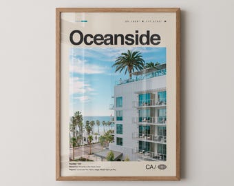 Oceanside Print California, Oceanside Wall Art, Oceanside Poster, Oceanside Photo, Oceanside Pier, Harbor Beach, Mission San Luis Rey