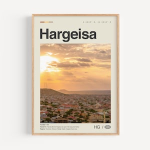 Hargeisa Print Schwarzweiß, Hargeisa Wandkunst, Hargeisa Poster, Hargeisa Foto, Hargeisa Wanddekor, Hargeisa Karte, Somaliaمقديشو