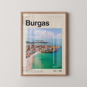 Burgas Print, Burgas Wall Art, Burgas Poster, Burgas Photo, Burgas Wall Décor, Burgas Map, Bulgaria