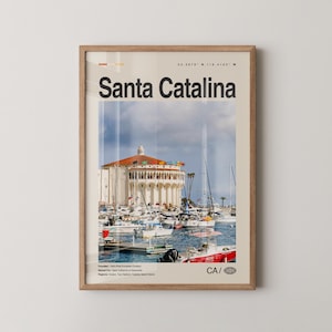 Santa Catalina Print California, Santa Catalina Wall Art, Santa Catalina Poster, Santa Catalina Photo, Avalon Bay, Descanso Beach, Catalina