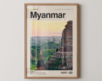 Myanmar Print, Myanmar Wall Art, Myanmar Poster, Myanmar Photo, Myanmar, Bagan, Yangon, Mandalay, Shwedagon Pagoda, Inle Lake, Golden Rock
