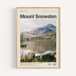 Mount Snowdon Print schwarz weiß, Mount Snowdon Wandkunst, Mount Snowdon Poster, Mount Snowdon Foto, Wanddekor, Mount Snowdon Karte