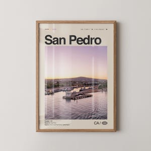 San Pedro Print California, San Pedro Wall Art, San Pedro Poster, San Pedro Photo, Cabrillo Beach, Point Fermin Lighthouse, USS Iowa Museum
