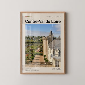 Centre Val De Loire Print, Centre-Val de Loire Wall Art, Centre-Val de Loire Poster, Centre-Val de Loire Photo, Décor, Map