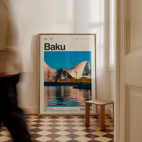 Baku Print Baku, Azerbaijan Wall Art, Baku Poster, Baku Photo