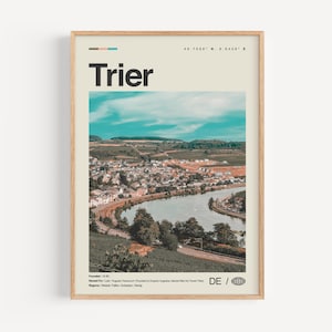 Trier Print schwarz weiß, Trier, Wand Kunst, Trier Poster, Trier Foto, Trier Wand Dekoration, Trier Karte, Deutschland