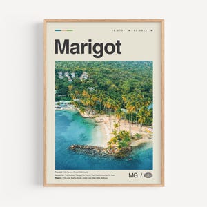 Marigot Druck Schwarz und Weiß, Marigot Wandkunst, Marigot Poster, Marigot Foto, Marigot Wanddekor, Marigot Karte, Saint Martin