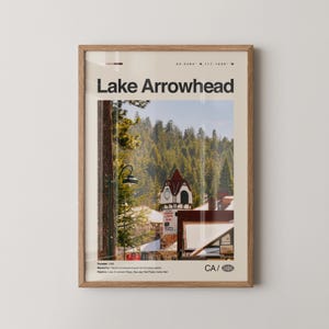 Lake Arrowhead Print California, Lake Arrowhead Wall Art, Lake Arrowhead Poster, Lake Arrowhead Photo, Lake Arrowhead Village, SkyPark
