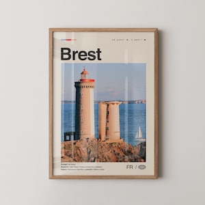 Brest Print, Brest Wall Art, Brest Poster, Brest Photo, Brest Wall Décor, Brest Map, France