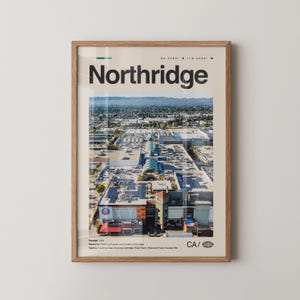 Northridge Print Kalifornien, Northridge Wandkunst, Northridge Poster,Northridge Foto,North Ridge,Northridge