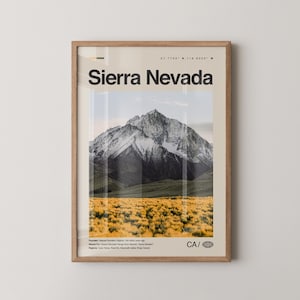 Sierra Nevada Print California, Sierra Nevada Wall Art, Sierra Nevada Poster, Sierra Nevada Photo, Yosemite National Park, Lake Tahoe