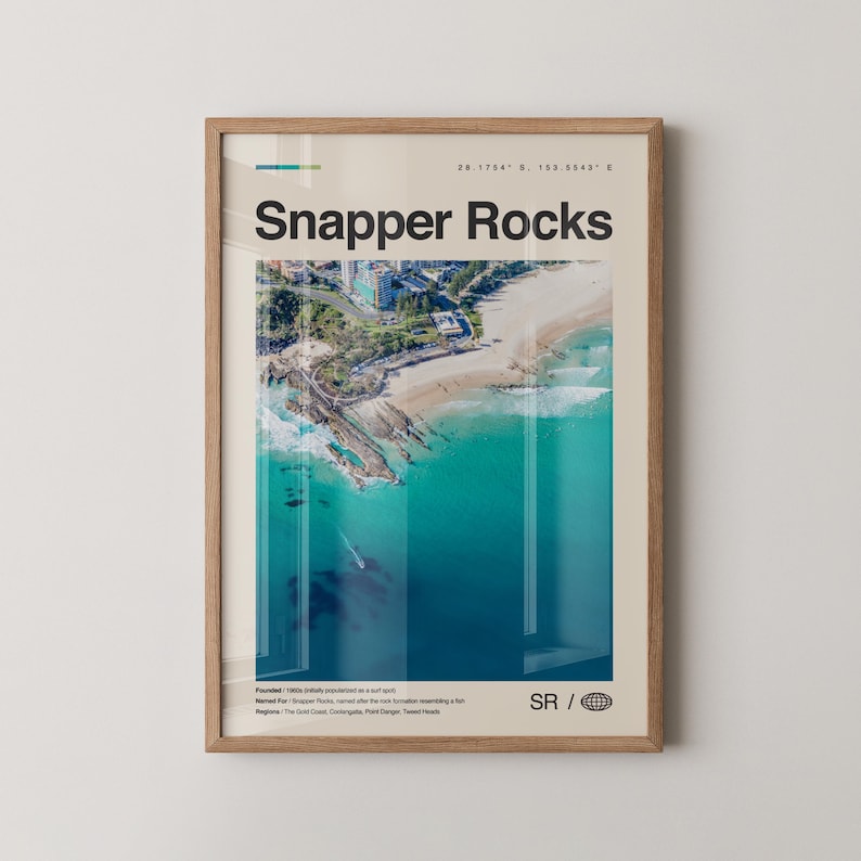 Snapper Rocks Art Work Snapper Rocks Print, Snapper Rocks Art, Snapper Rocks Poster, Snapper ...