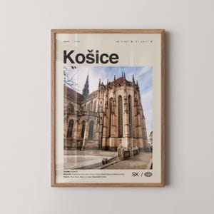 Kosice Print, Kosice Wall Art, Kosice Poster, Kosice Photo, Kosice Wall Décor, Kosice Map, Slovakia