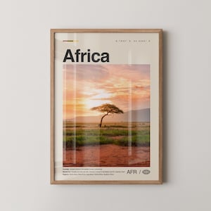 Africa Print, Africa Wall Art, Africa Poster, Africa Photo, Africa Wall Decor, Continent Art Print