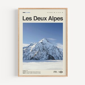 Les Deux Alpes Print Black and White, Les Deux Alpes Wall Art, Les Deux Alpes Poster, Les Deux Alpes Photo, Les Deux Alpes Décor, France