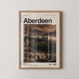 Aberdeen Print Black and White Scotland, Aberdeen Wall Art, Aberdeen Poster, Aberdeen Photo, Scotland, Highlands, Grampian