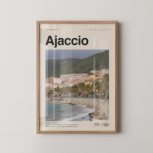 Ajaccio Print, Ajaccio Wall Art, Ajaccio Poster, Ajaccio Photo, Ajaccio Wall Décor, Ajaccio Map, France