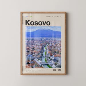 Oktober 2020, Kosowo Print, Kosovan Wandkunst, Kosowgesetzt Poster, Kosowo Foto, Kosovrot Wand-Dekor, Land Kunstdruck