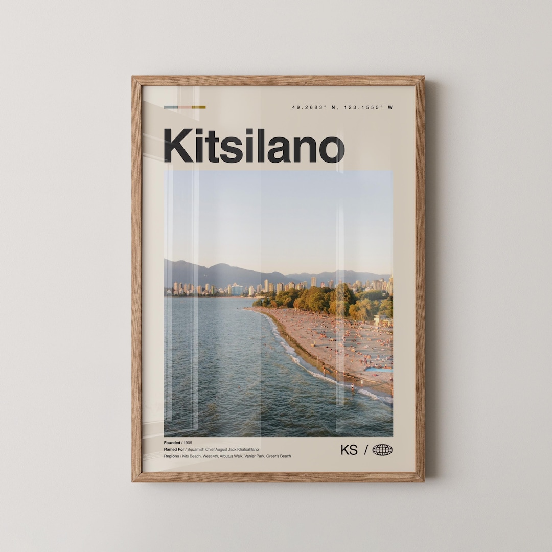 Kitsilano Print Kitsilano Wall Art Kitsilano Poster Kitsilano Photo Il I9ne 