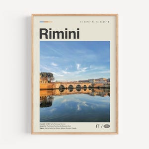 Rimini Print Schwarzweiß, Rimini Wandkunst, Rimini Poster, Rimini Foto, Rimini Wanddekoration, Rimini Karte, Italien