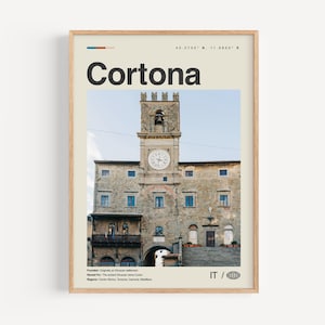 Cortona Poster Schwarzweiß, Cortona Wandkunst, Cortona Poster, Cortona Foto, Cortona Wanddekor, Cortona Karte, Italien
